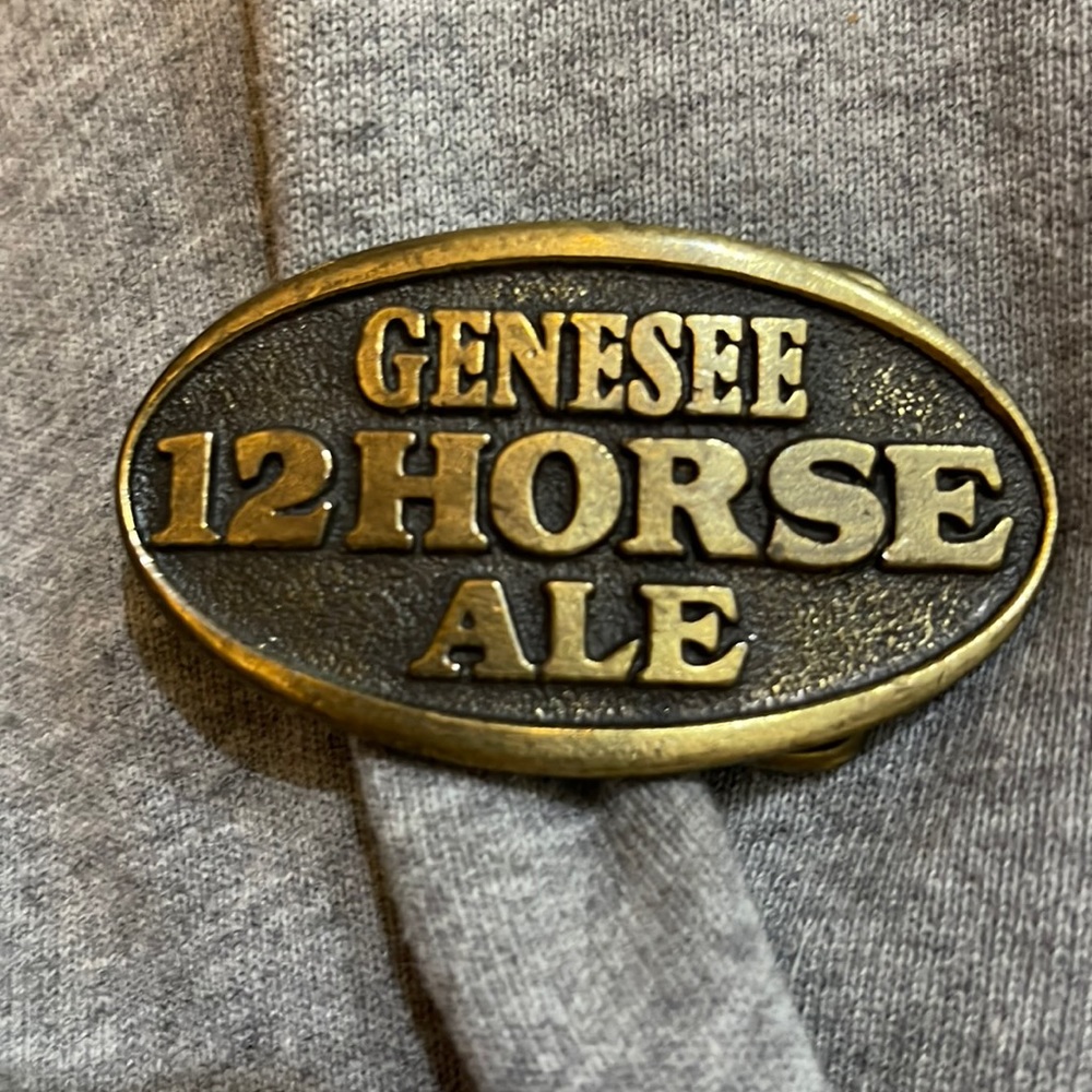 Vintage Genesee 12 horse ale belt buckle